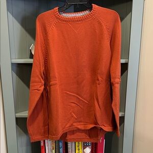 Eddie Bauer Orange Knit Sweater Size Large